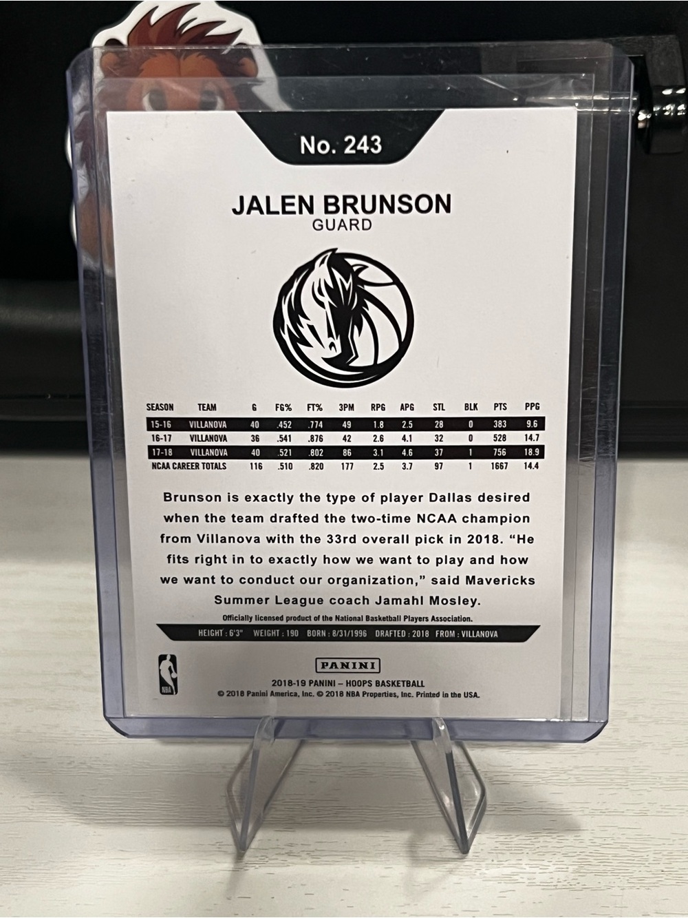 Jalen Brunson rookie card - Picture 2 of 2